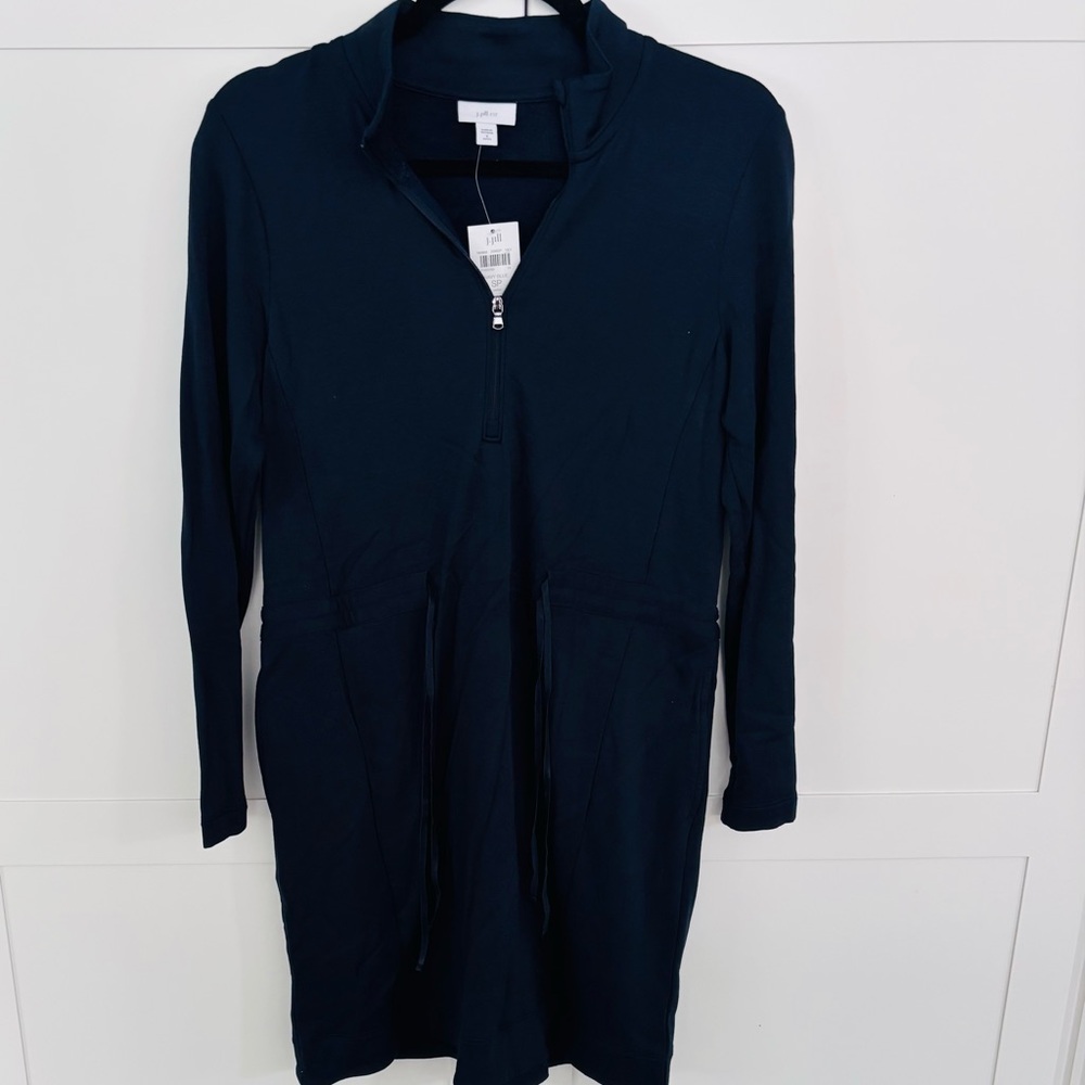J. Jill Navy Long Sleeve Dress